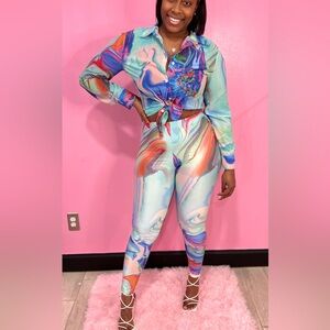 Tropical blue “Miami Nights” Print Set